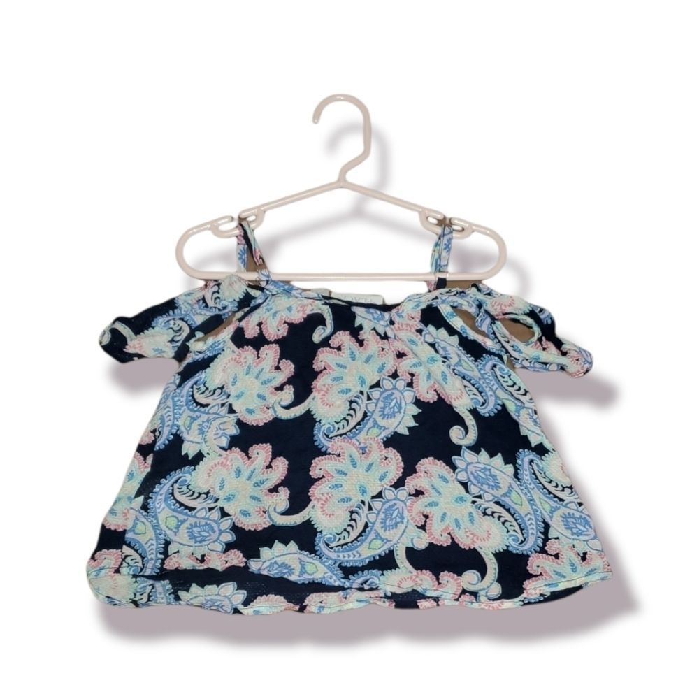 *Children's place Paisley print off shoulder top size: xs(4)